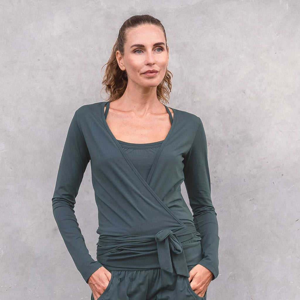 Klassinen jooga kietaisupusero luomupuuvillasta