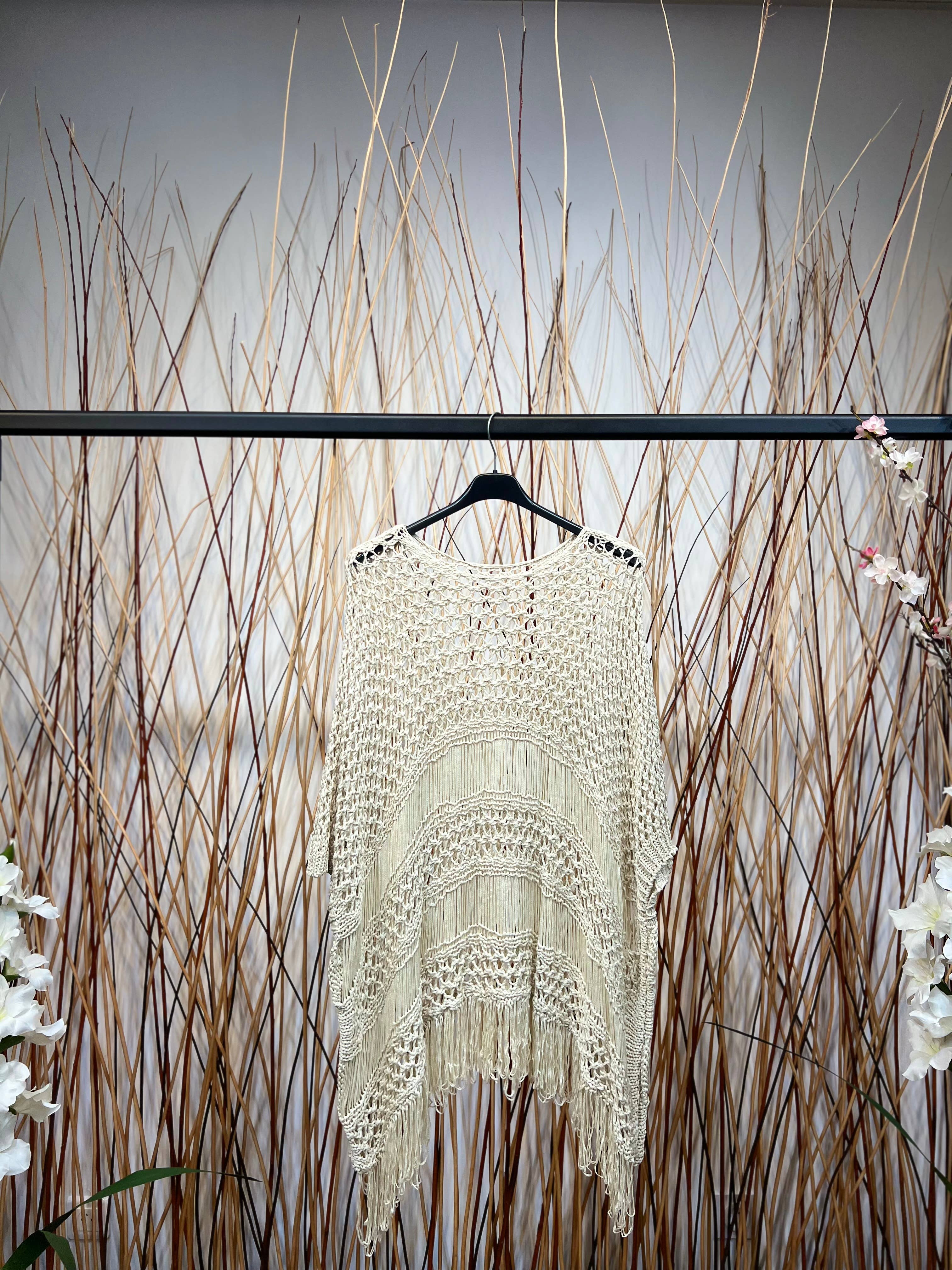 100% puuvillaa - virkattu tunika , 3 värivaihtoehtoa