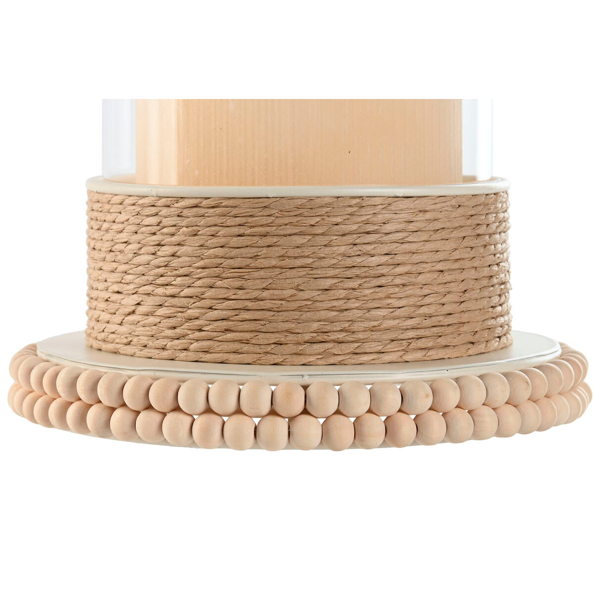 Candleholder Home ESPRIT Light brown Metal Rope 17 x 17 x 23 cm