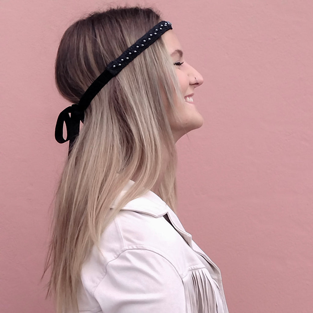 Otsa- / kaulapanta hematiitti kivillä - Uli Design