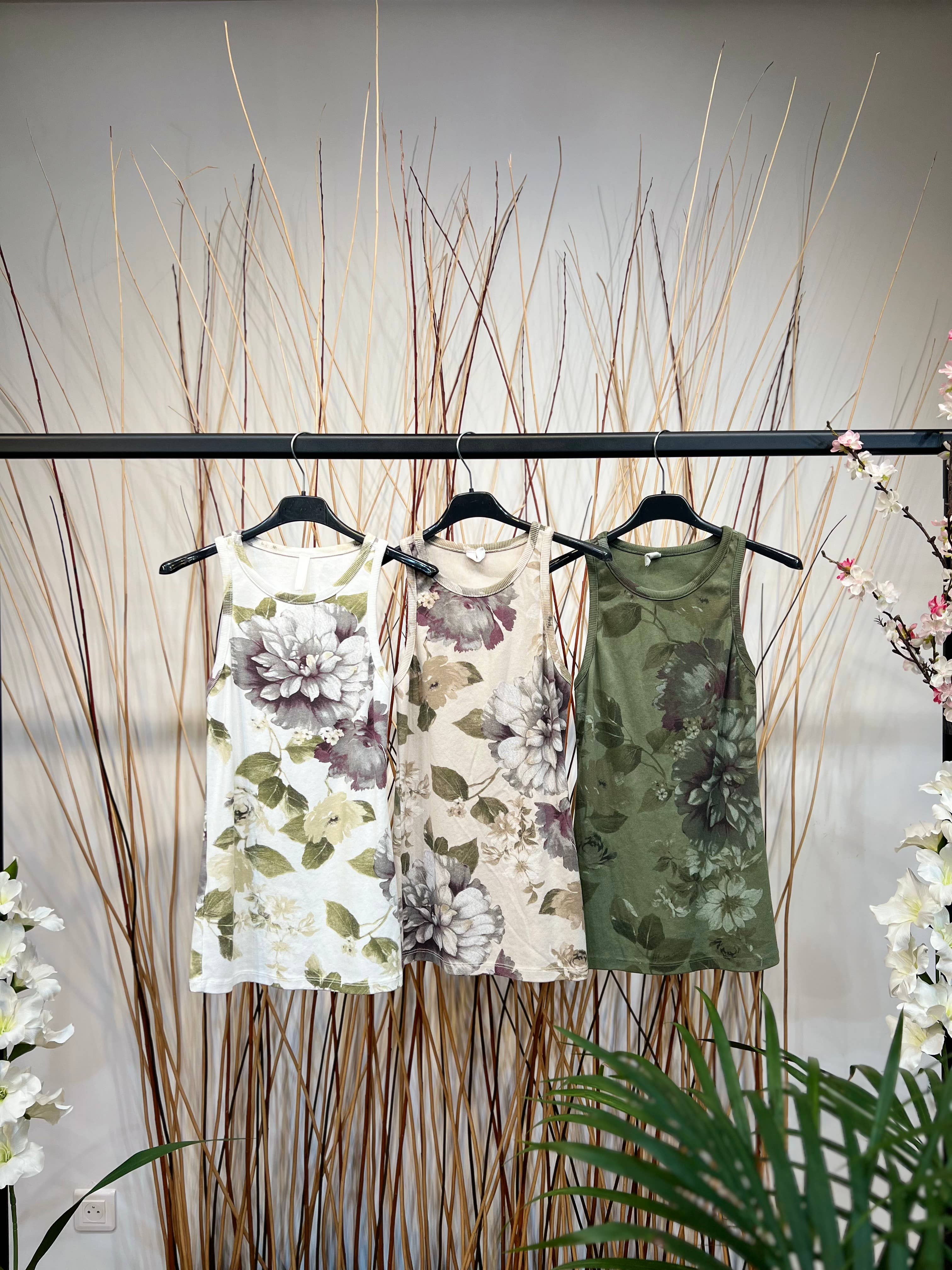 Vintage kukkakuosinen toppi